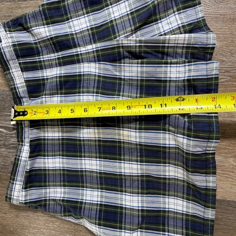 Becky Thatcher Skort Girls 8.5 Green Blue Plaid Pleated Uniform Wrap Skirt 5872 - Picture 5 of 7